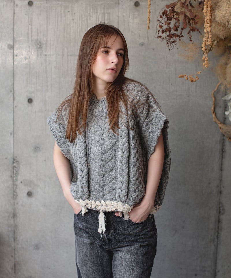 ISSEY MIYAKE ストライプ ニットベスト ISSEY MIYAKE ストライプ ニットベスト