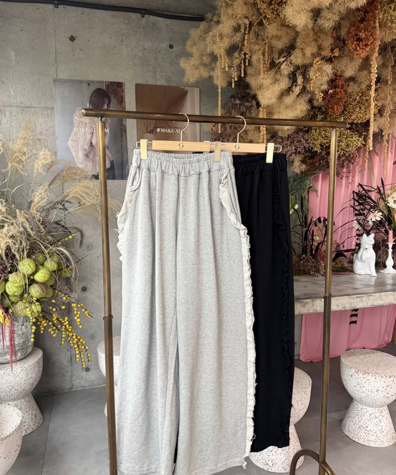 MUVEIL フリルトレーナー MUVEIL】フリルデザインスウェット 美品