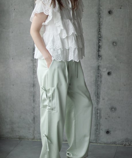 （select）パンチングレースブラウス