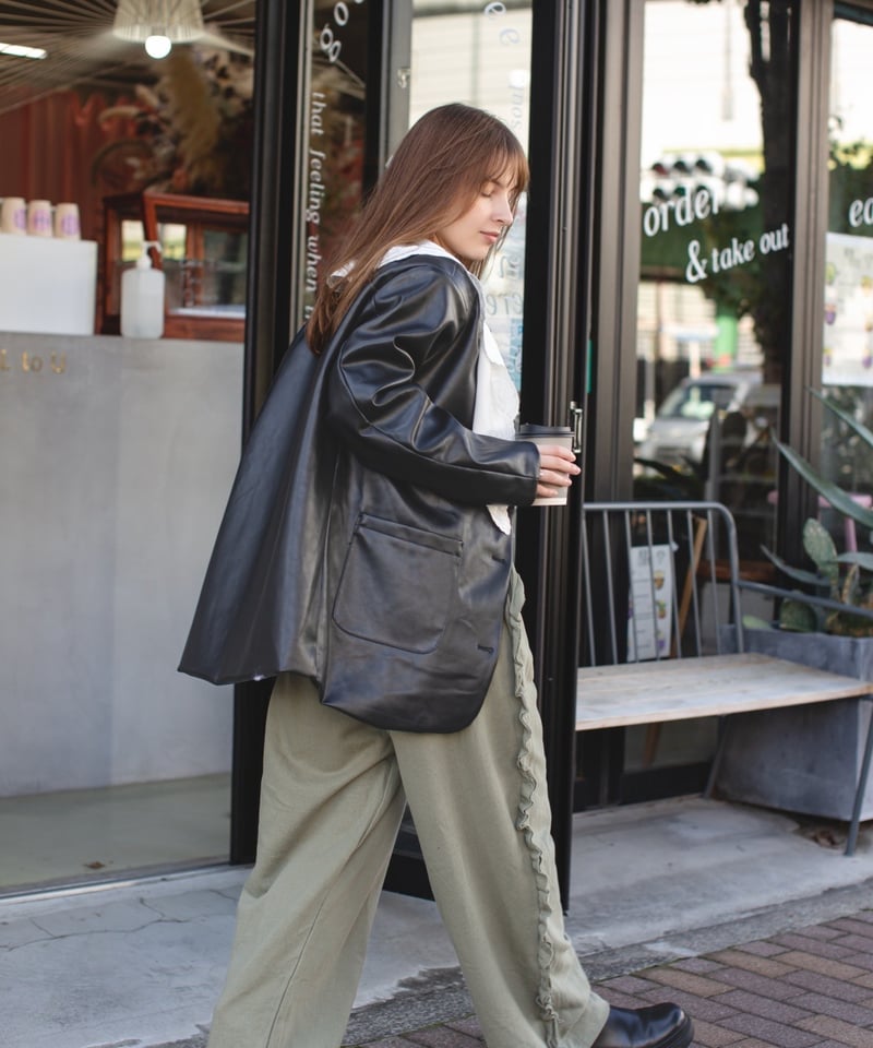 BEARDSLEY レザージャケット　グレージュ 未使用品】 BEARDSLEYビアズリーレザージャケット ラムレザーブルゾンM