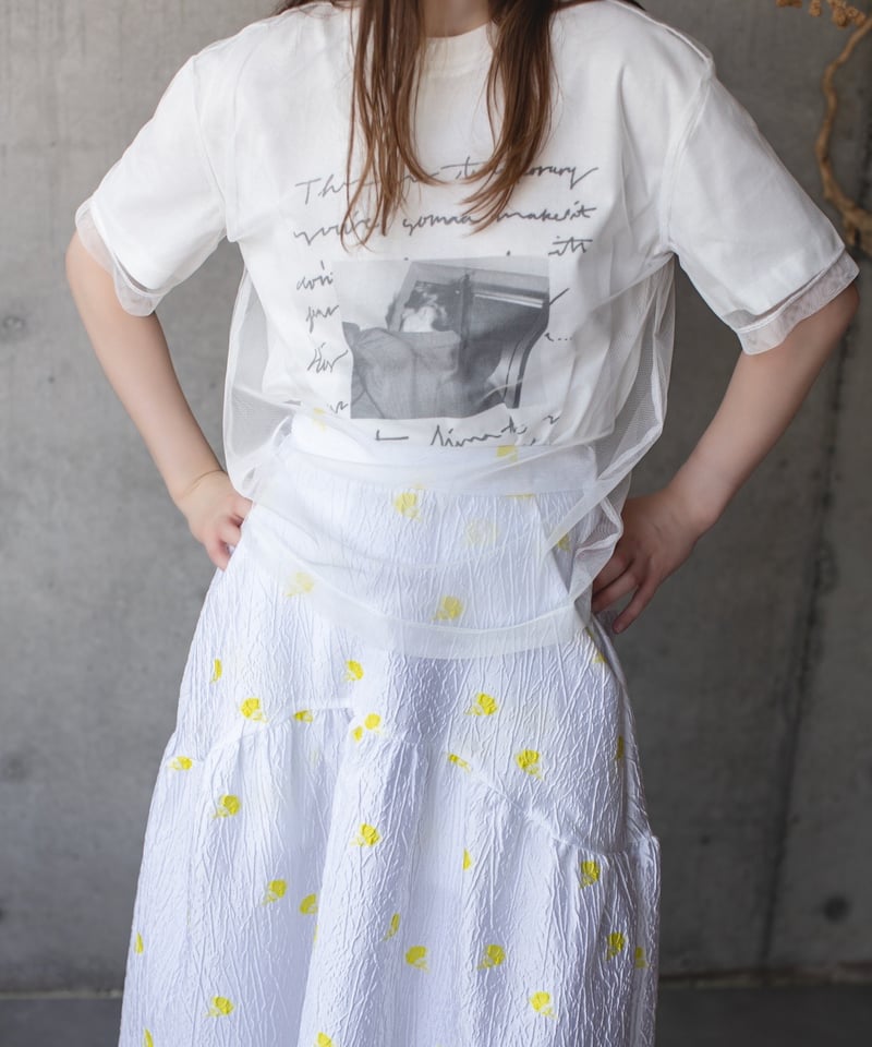 select）チュールTシャツ （2枚SET) | make_ai
