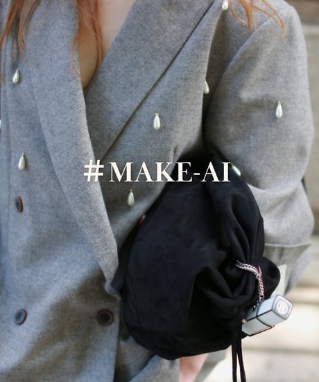 【新品未使用】make-ai ツイードポンチョ original）ツイードポンチョ | make_ai