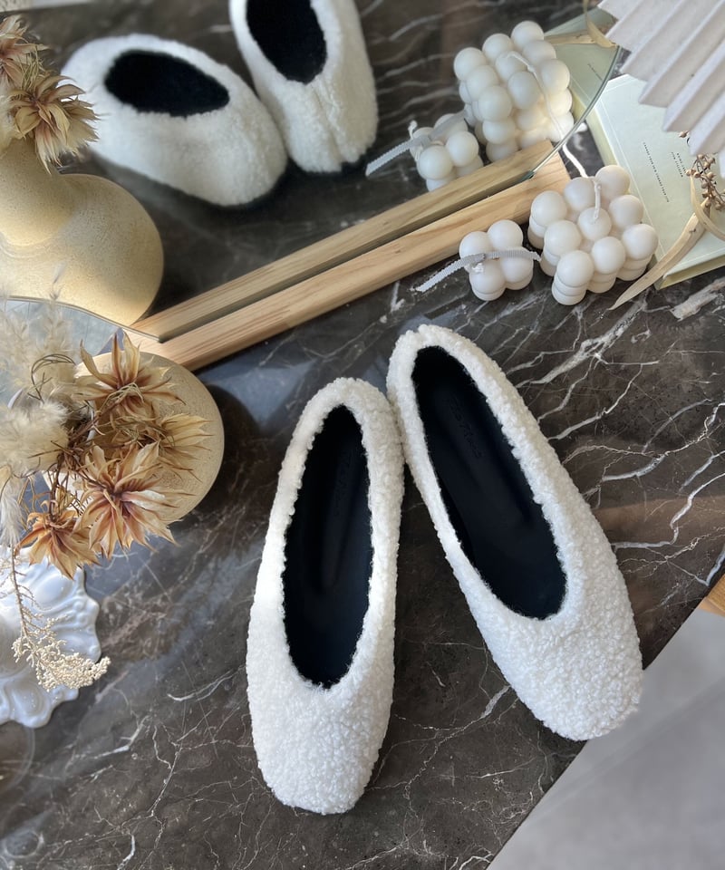 select）エコファーフラットシューズ | make_ai