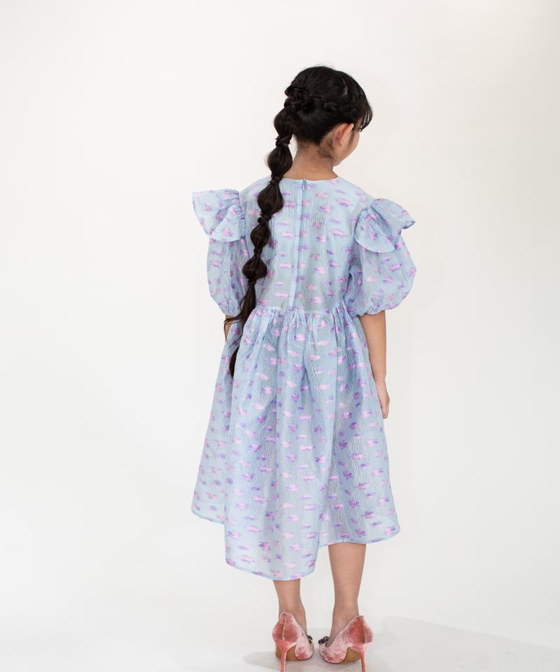 JUICY COUTURE★ハートジャカードパフスリーブ ワンピース JC119 KIDS(original)ジャカードワンピース | make_ai