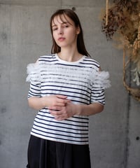 (made in japan)チュールドッキングカットソー