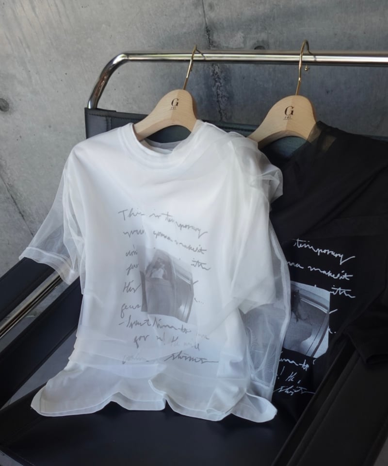 1260 美品 イートミー EATME Tシャツ メッシュ チュール ラッピング select）チュールTシャツ （2枚SET) | make_ai