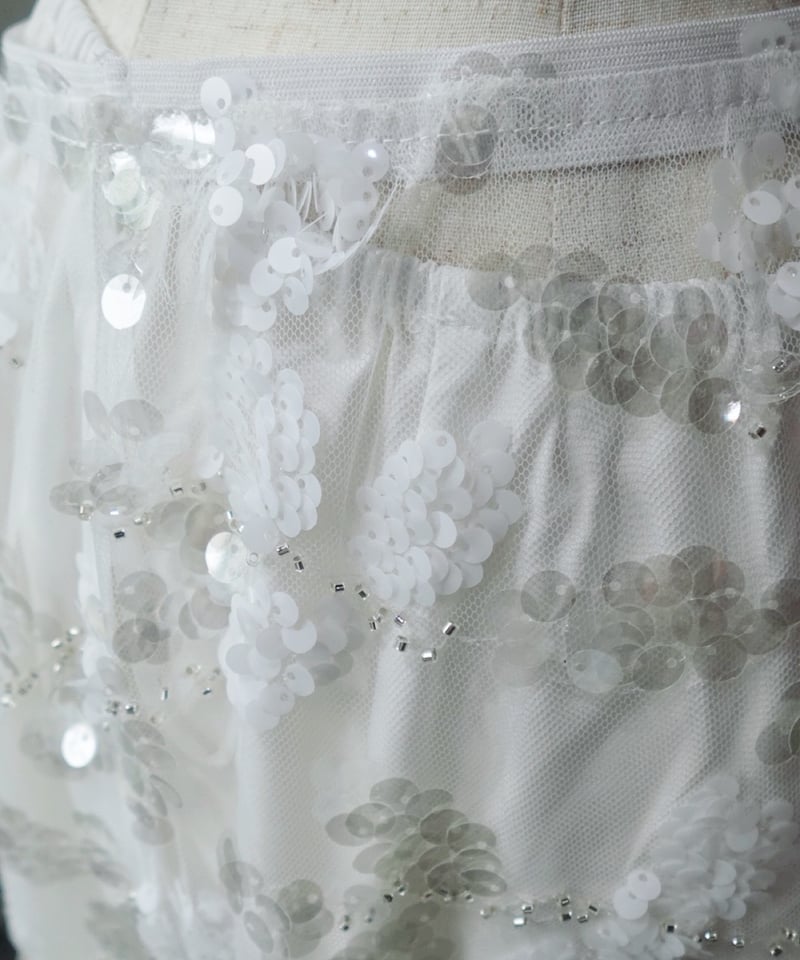 ビューティーアンドユース　スパンコールチュールスカート BEAUTY&YOUTH UNITED ARROWS（ビューティーアンドユース