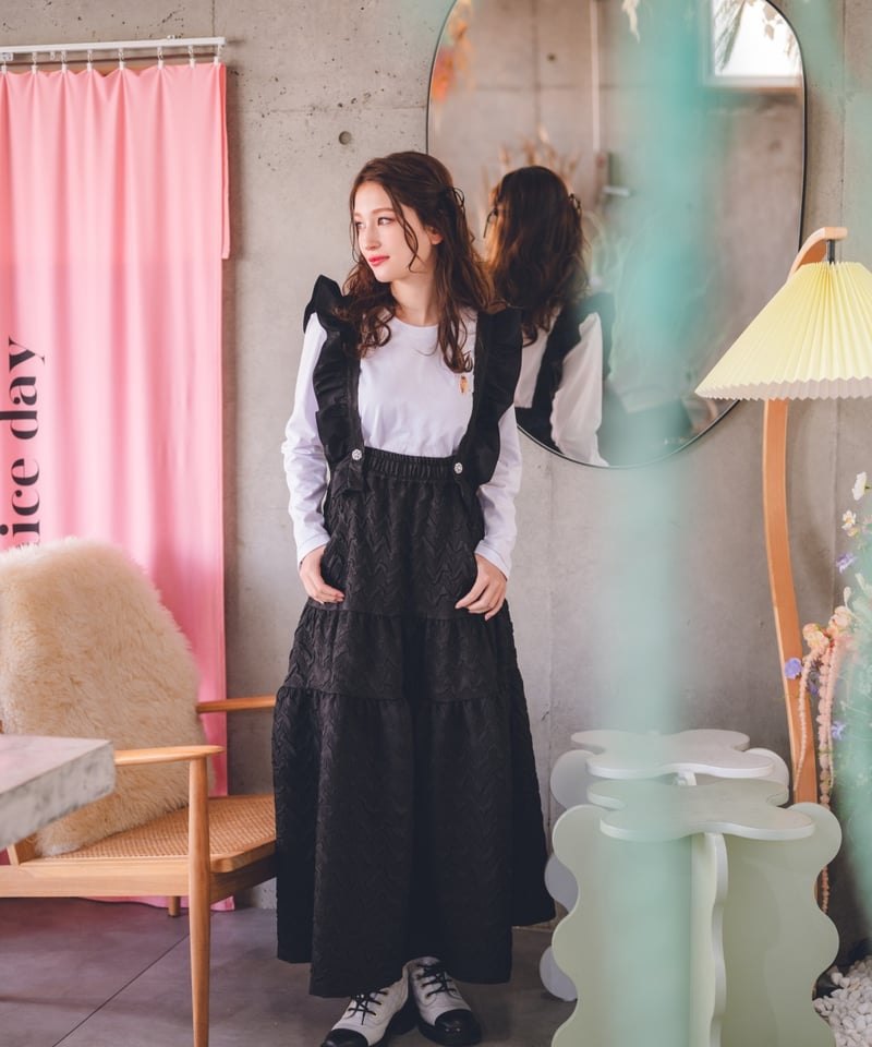 original）フリルサロペットスカート | make_ai 