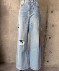 ( select）ワイドダメージデニム