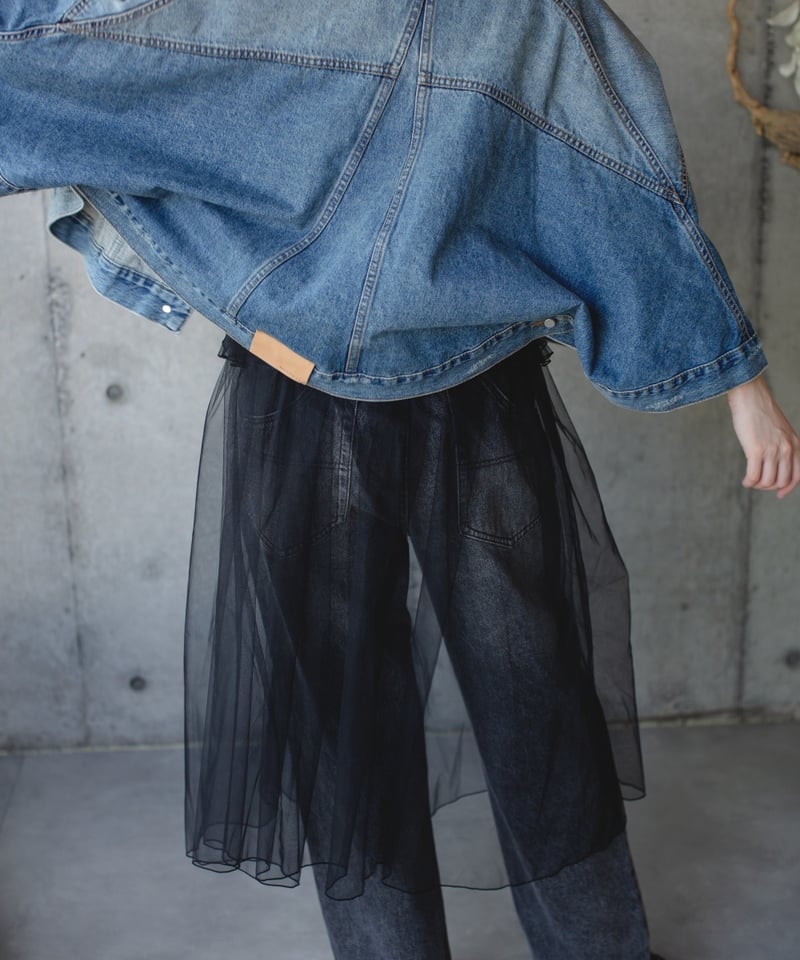 select）デニムポンチョ | make_ai