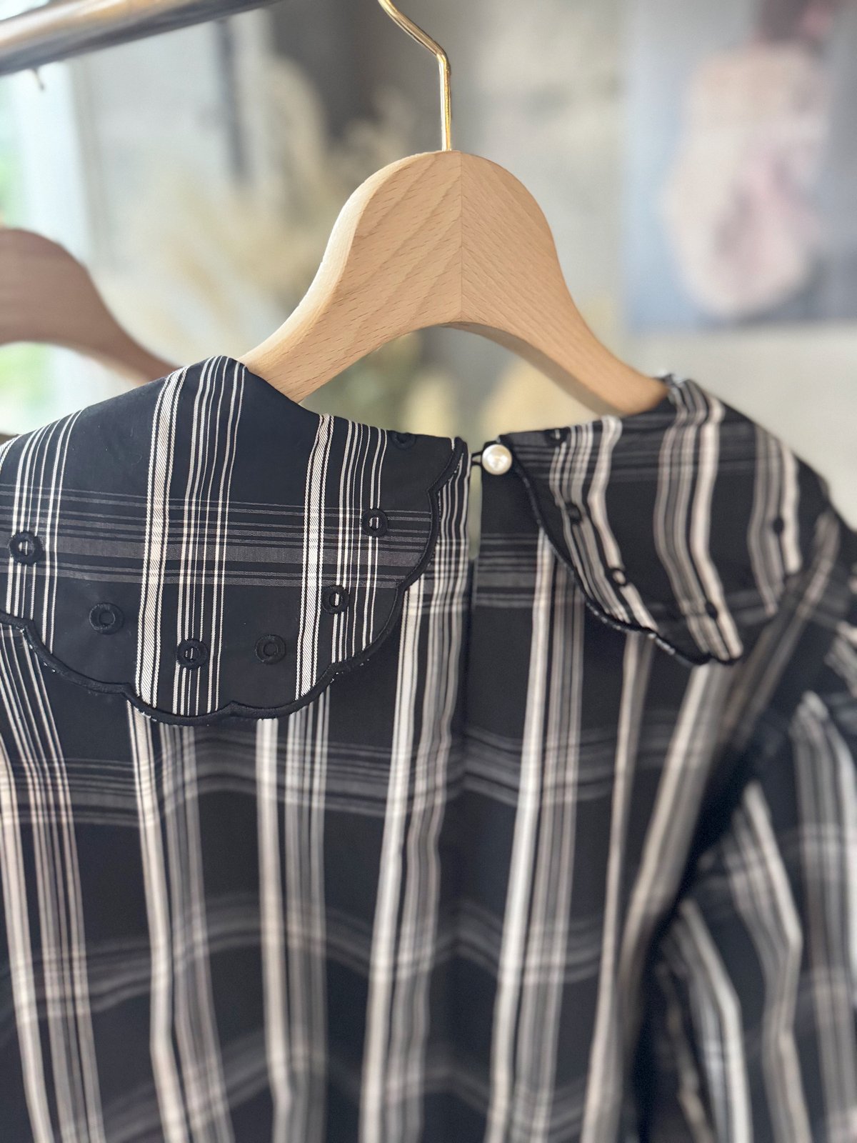 yaya さま専用　 BLAH BLAH チェック柄ブラウス 38 original）チェック柄ジャカードブラウス | make_ai