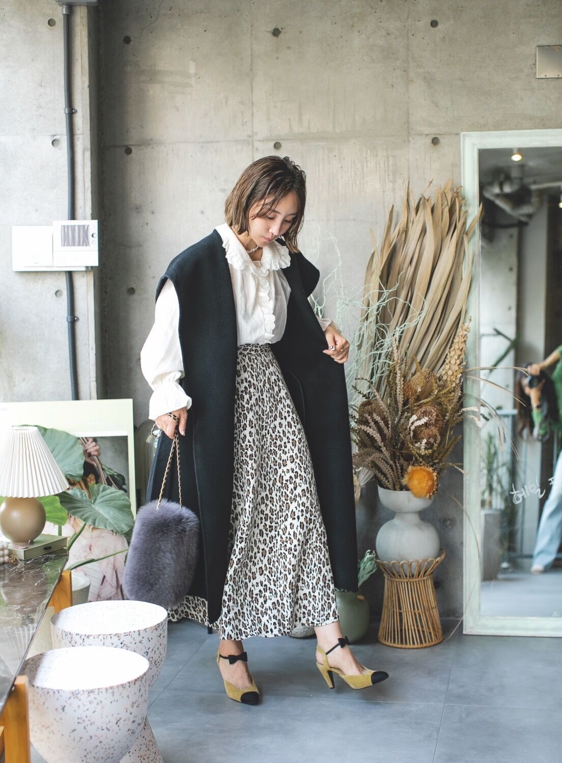 original）レオパード柄ジャカードスカート | make_ai 