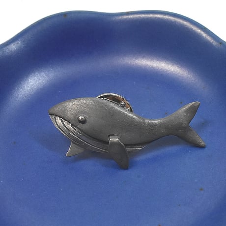 鯨 クジラ シルバーブローチ（ピンバッチ）　一点物