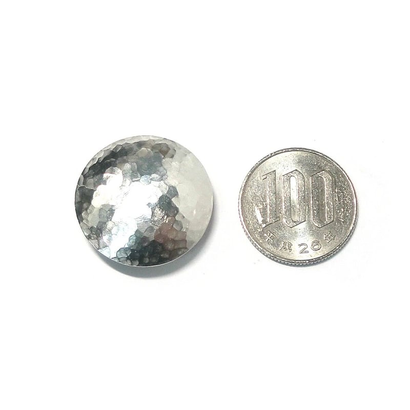 コンチョ レザークラフト金具 silver925 槌目模様 25mm | シルバー