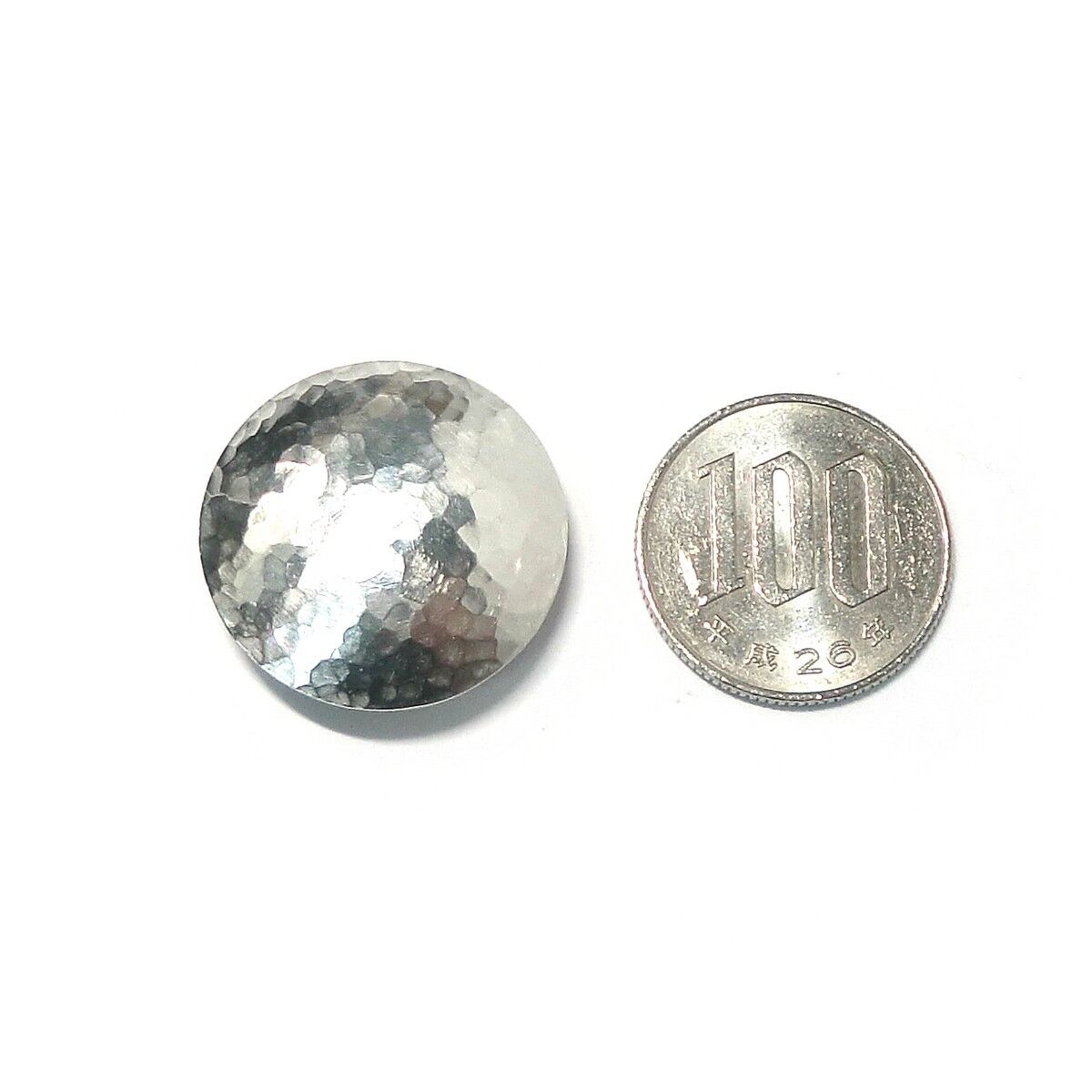 25ミリ　槌目コンチョ コンチョ レザークラフト金具 silver925 槌目模様 25mm | シルバー