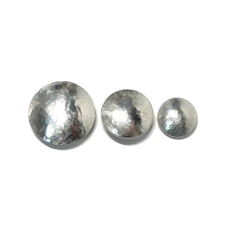 コンチョ レザークラフト金具　silver925 槌目模様 25mm