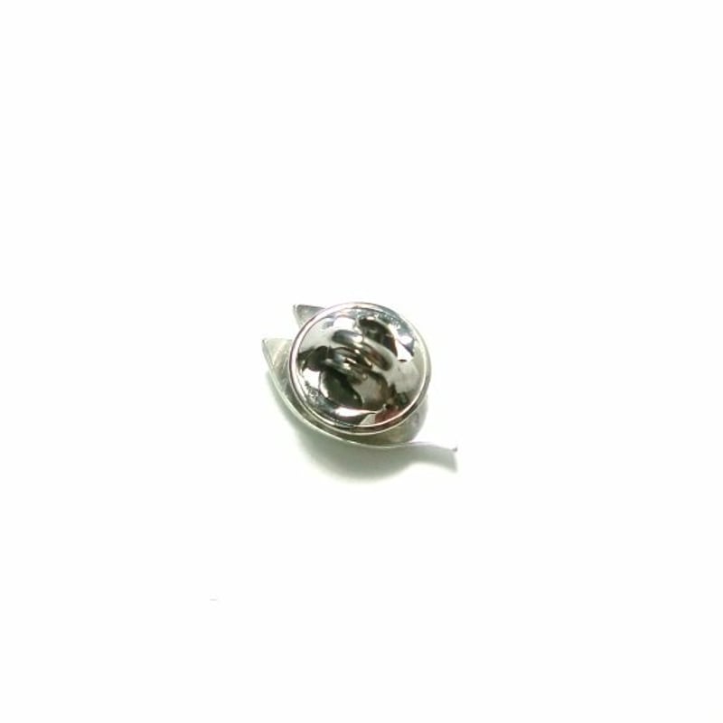 シルバーのブローチ Vintage Brushed Silver Tone and Clear Rhinestone Zig Zag