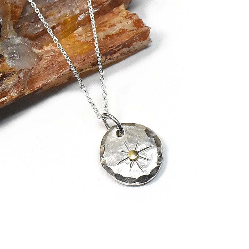 K18 太陽 シルバー ペンダントトップ 一点物 No-01 | シルバー