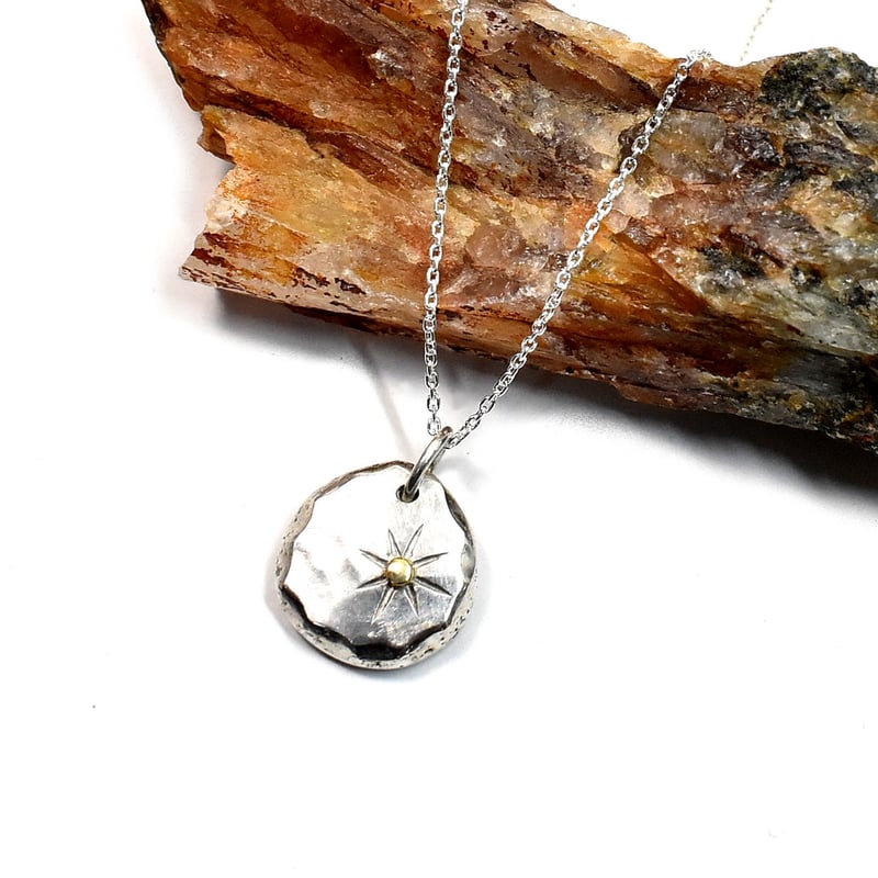 K18 太陽 シルバー ネックレス 一点物 No-07 | シルバーアクセサリー