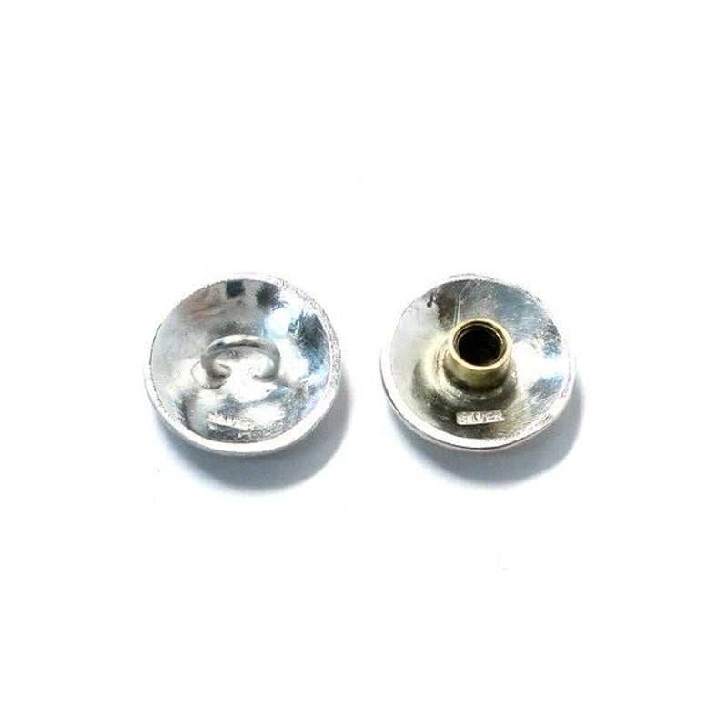 コンチョ レザークラフト金具 silver925 槌目模様 12mm コンチョ レザークラフト金具 silver925 槌目模様 12mm