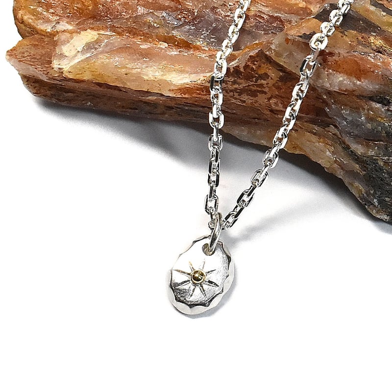 K18 太陽 シルバー ペンダントトップ 一点物 No-02 | シルバー