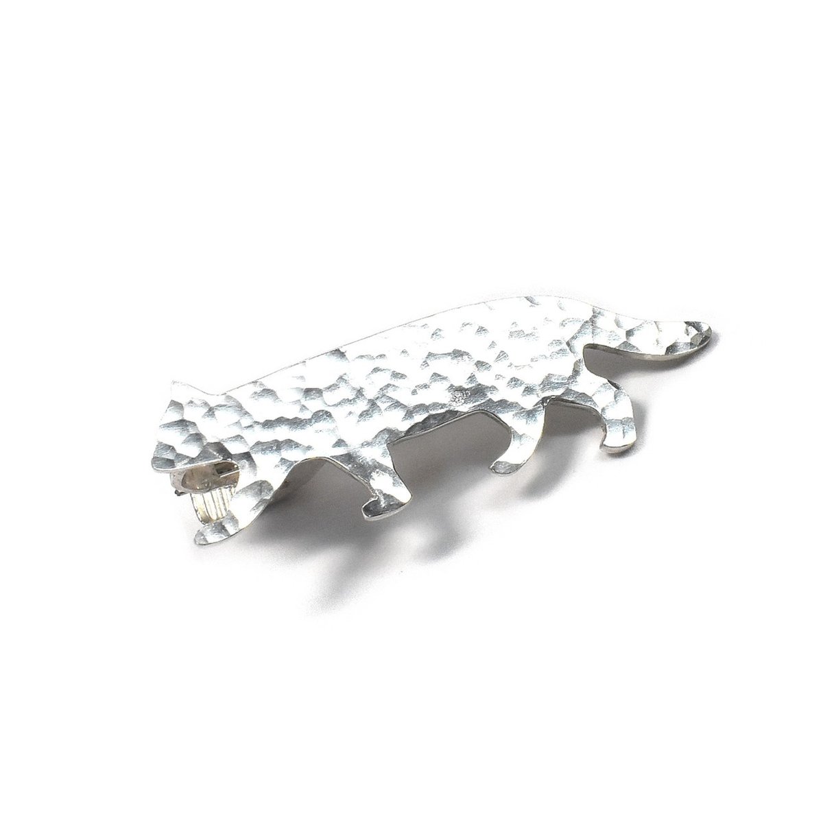 猫 シルエット 槌目模様 シルバーネクタイピン | シルバーアクセサリー