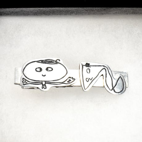 オーダメイド オリジナル 子供の絵 シルバーネクタイピン