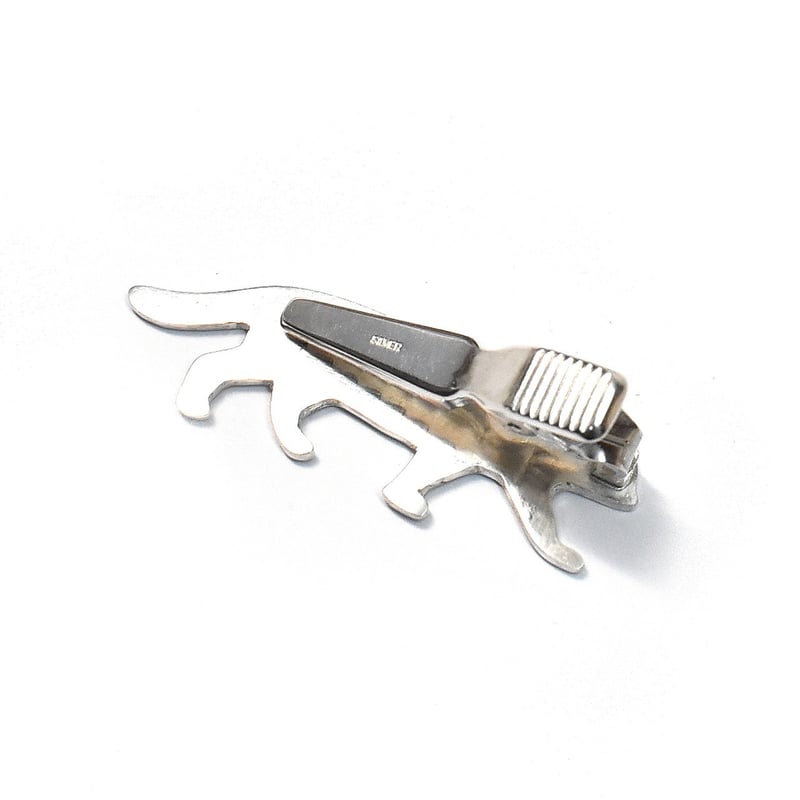 K18・silverタイピン YANMAR ヤンマー K18・silverタイピン YANMAR ヤンマー 猫 シルエット 槌目模様