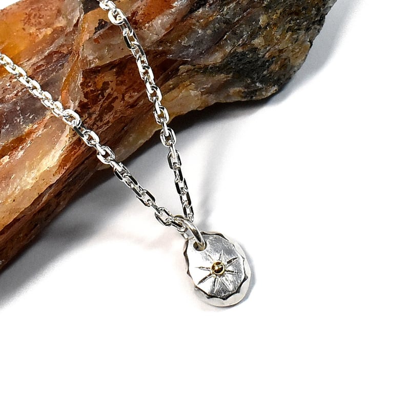 K18 太陽 シルバー ペンダントトップ 一点物 No-02 | シルバー