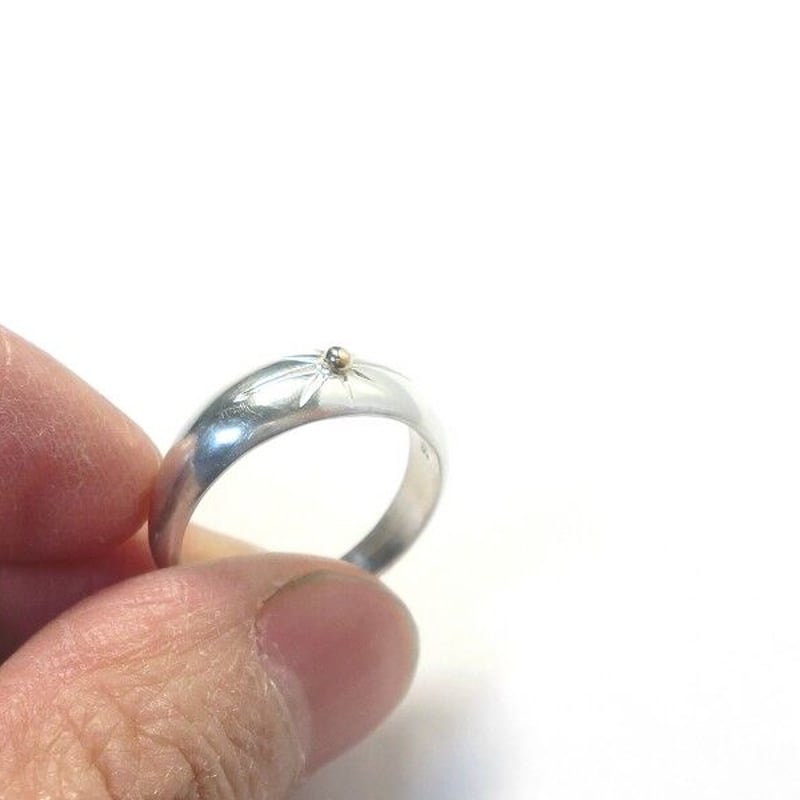 太陽模様 甲丸 シルバーリング | シルバーアクセサリー工房アンク