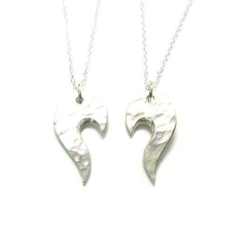 ハートのシルバーペアネックレス | シルバーアクセサリー工房アンク