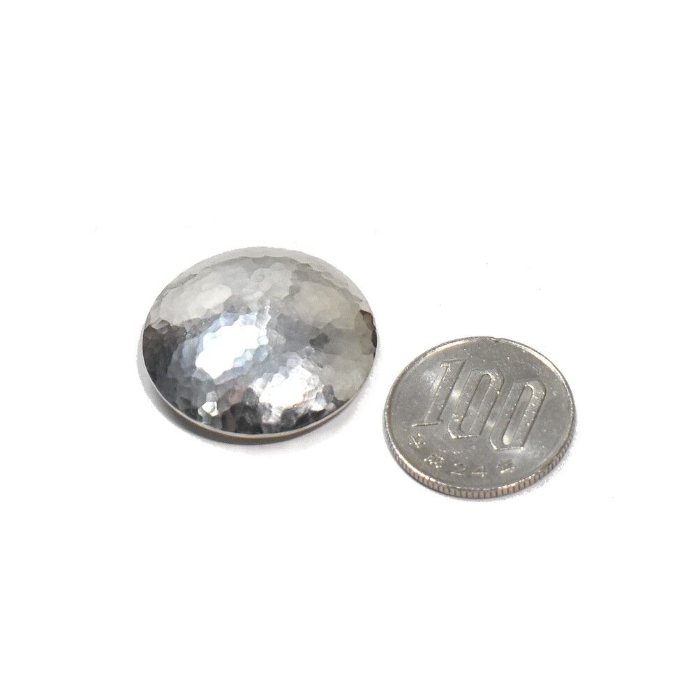 コンチョ レザークラフト金具 silver925 槌目模様 28mm コンチョ レザークラフト金具 silver925 槌目模様 28mm