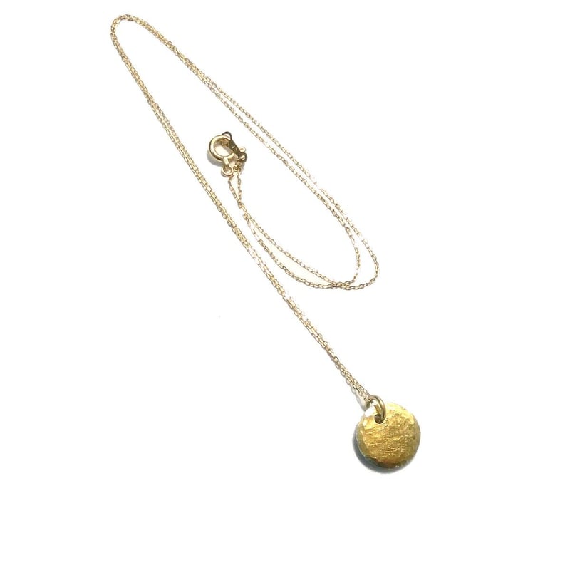 K24金箔 Gold 打ち込み象嵌 ゴールドプチペンダントトップ | シルバー