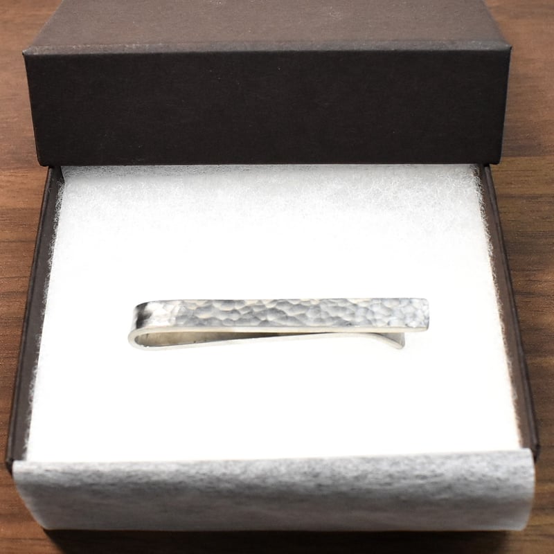 ネクタイピン タイバー SILVER シルバー 刻印 やや汚れ ネクタイピンタイバータイクリップ5mmシンプルシルバーネクタイ