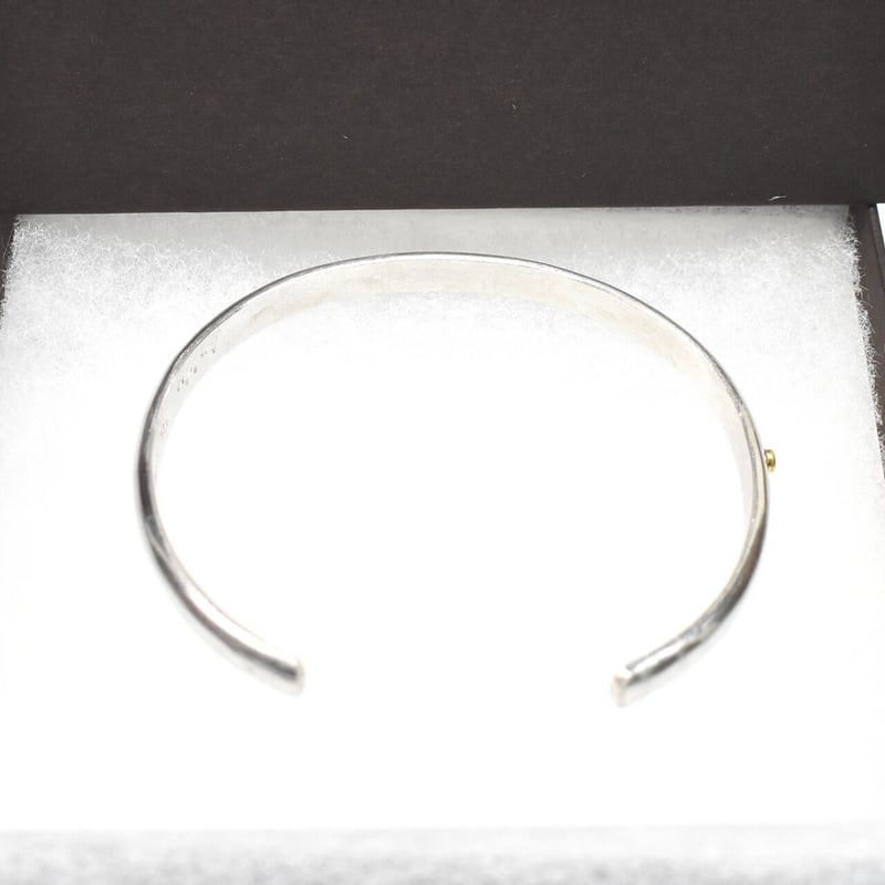 K24 ゴールド シルバー 甲丸バングル No-06 一点物 | シルバー