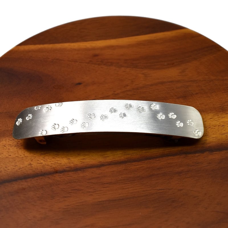 猫の足跡 シルバー バレッタ Lサイズ | シルバーアクセサリー