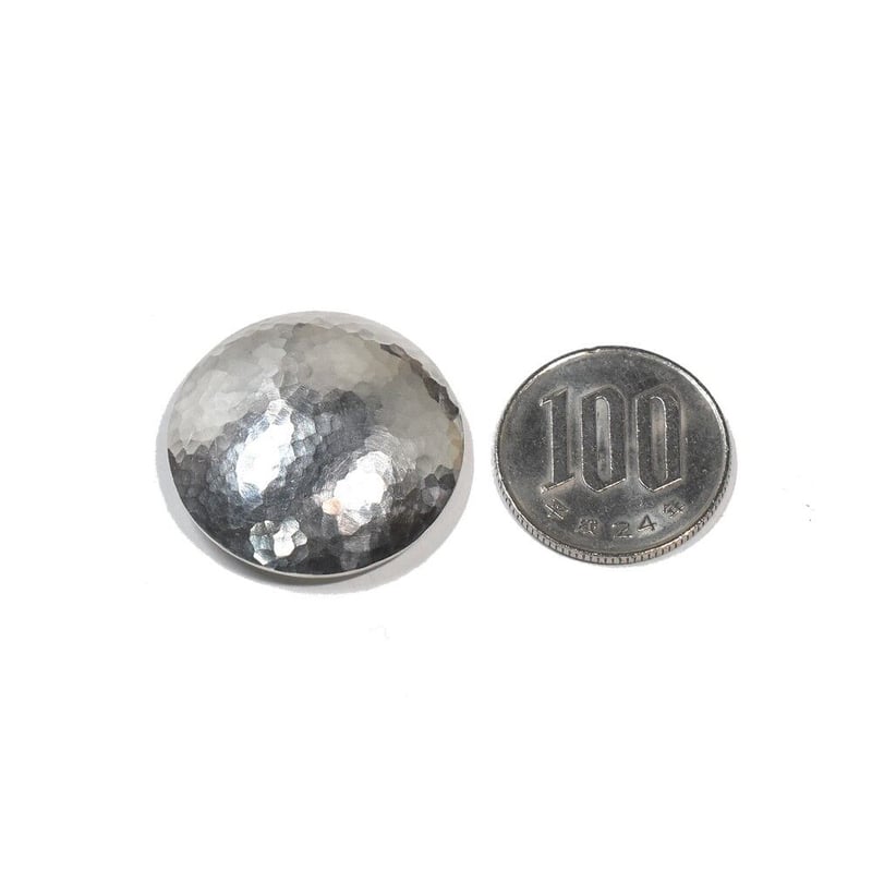 コンチョ レザークラフト金具 silver925 槌目模様 28mm コンチョ レザークラフト金具 silver925 槌目模様 28mm