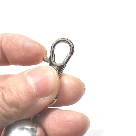 猫 鈴 キーホルダー silver製