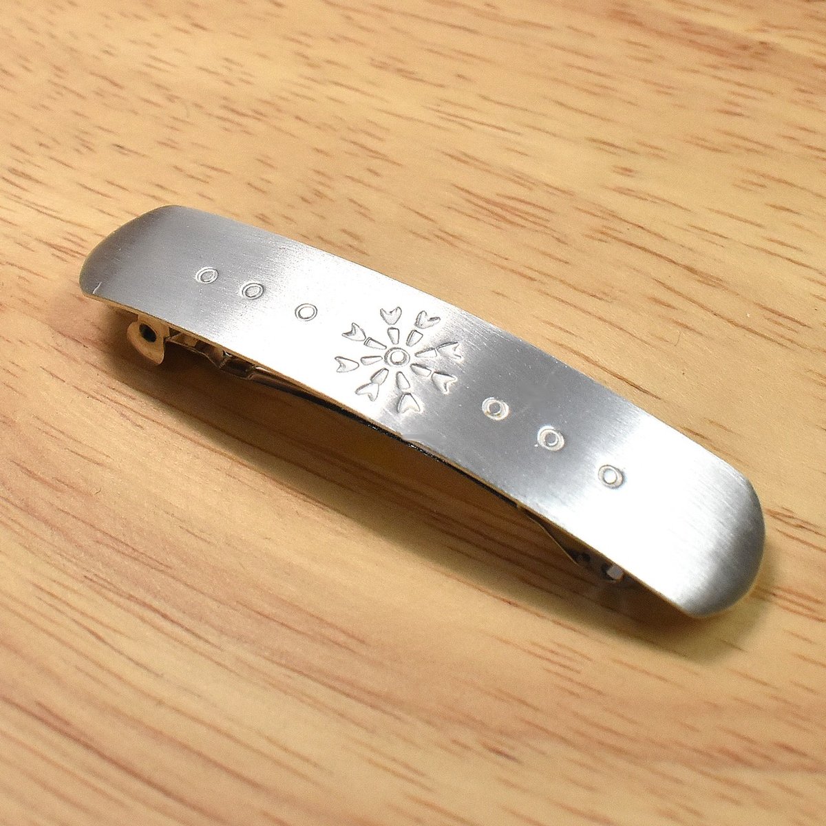 花模様 シルバーバレッタ Sサイズ | シルバーアクセサリー工房アンク