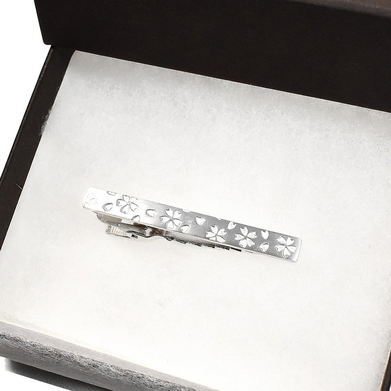 桜模様 シルバーネクタイピン | シルバーアクセサリー工房アンク