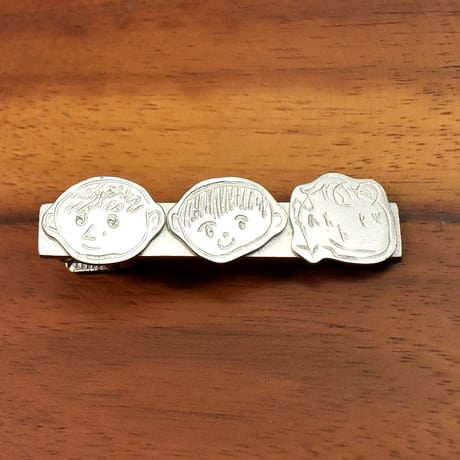 オーダメイド オリジナル 子供の絵 シルバーネクタイピン