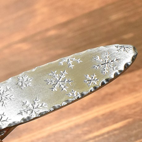 雪の結晶 楕円形 シルバーネクタイピン ストール、スカーフ留めにも /一点物