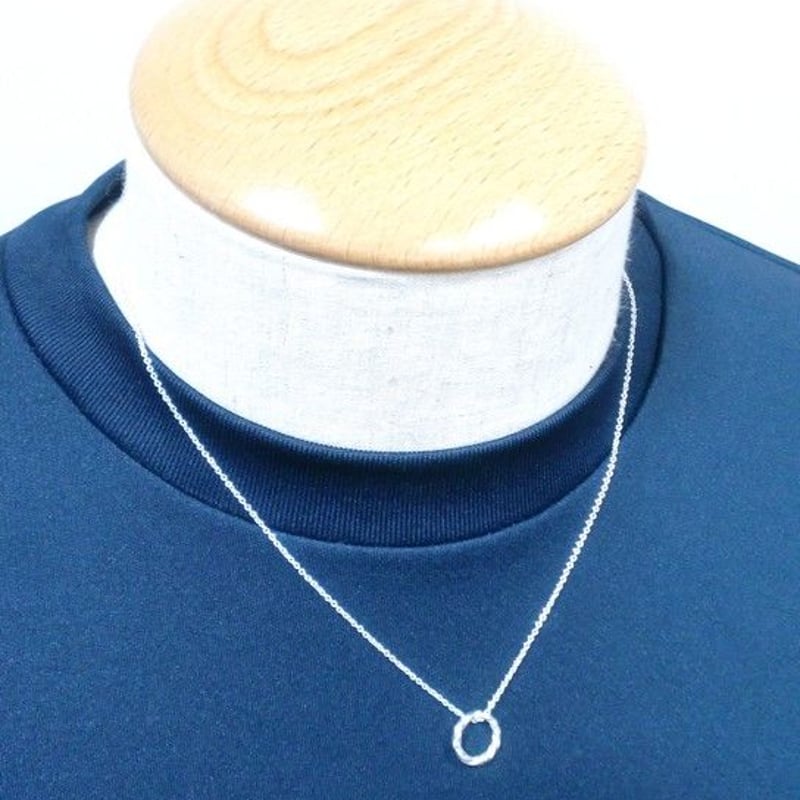 捻りリングシルバーネックレス メンズ用 45cm | シルバーアクセサリー 