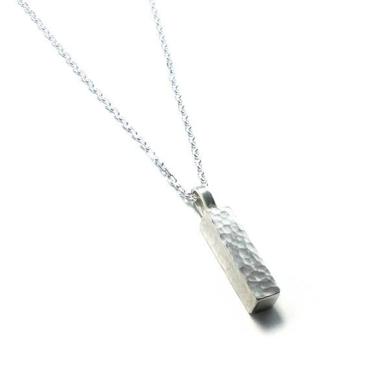 4面槌目 シルバー バーネックレス | シルバーアクセサリー工房アンク
