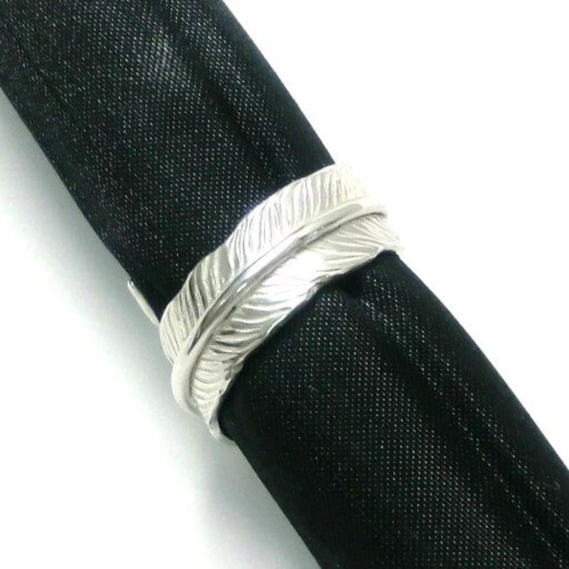 手彫りシルバーフェザーリング | シルバーアクセサリー工房アンク