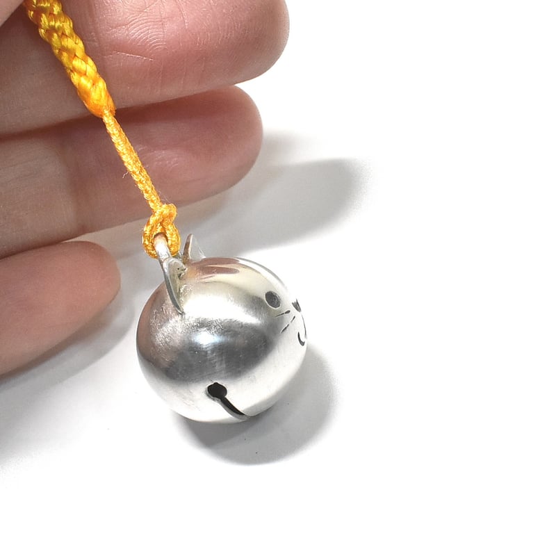 猫の鈴 鈴の根付 【一点物】No-010 | シルバーアクセサリー工房アンク