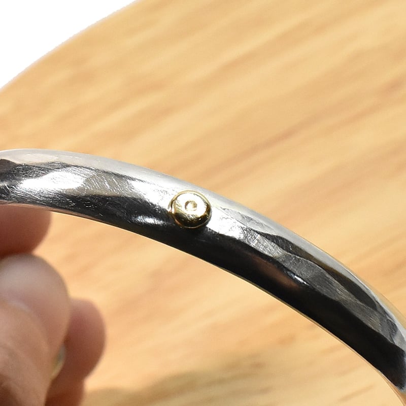 一点物 K18 シルバー 甲丸バングル No-7 | シルバーアクセサリー