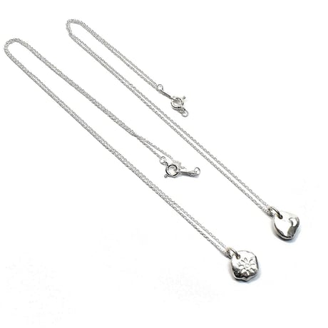 太陽と月 シルバー ペアネックレス PE-150
