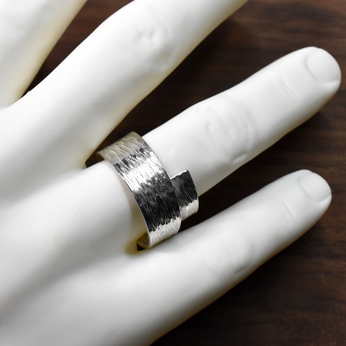 テクスチャー シルバーリング メンズ用 | シルバーアクセサリー工房アンク