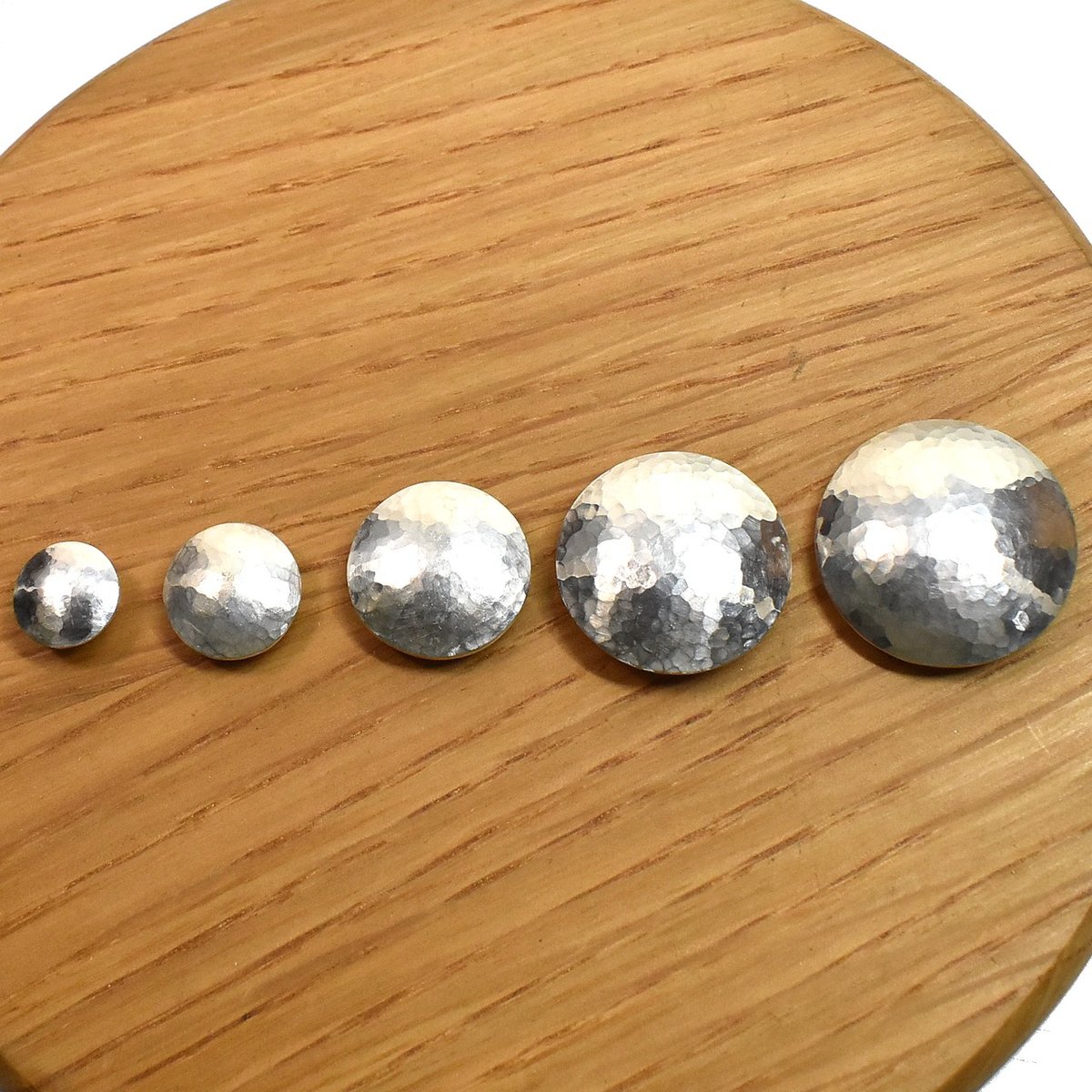 コンチョ レザークラフト金具 silver925 槌目模様 12mm コンチョ レザークラフト金具 silver925 槌目模様 12mm